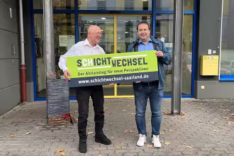 Schichtwechsel 2023: Minister Jung tauscht Arbeitsplatz mit J&ouml;rg Denne