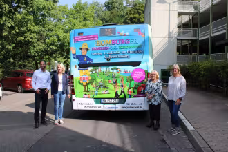 Werbung f&uuml;r das Familien- und Kinderfest am Sonntag&nbsp;