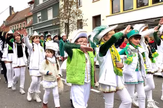 Faasenachtsumz&uuml;ge und Rathausst&uuml;rme in den Stadtteilen von St. Ingbert