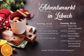 Plakat Adventsmarkt in Lebach