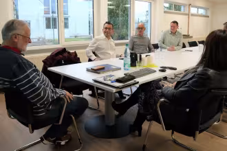 OB Marc Speicher beim Besuch der Lebenshilfe Saarlouis e.V.