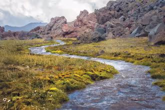Symbolfoto - Gew&auml;sser. Fluss, Bach