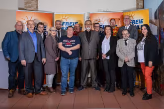 Gew&auml;hlte Mitglieder der Landesliste und die Direktkandidaten der Freien W&auml;hler Saarland