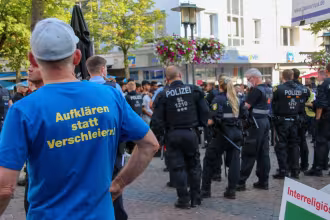Kundgebung der B&uuml;rgerbewegung PAX Europa in Saarbr&uuml;cker Innenstadt