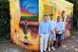 Kunst trifft Energieversorgung: Trafostation in Rohrbach wird zum Blickfang