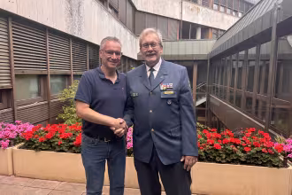 PM Landrat Frank John begl&uuml;ckw&uuml;nscht Norbert Bentz