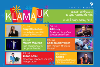 Stadt V&ouml;lklingen &ndash; Pressemitteilung Nr. 101/2026 Klamauk 2026 &ndash; Sommer, Spa&szlig; und Staunen f&uuml;r die ganze Familie