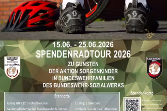 Presseinfo - Spendenradtour der Flugbereitschaft des Bundesministeriums der Verteidigung macht Station im Saarland