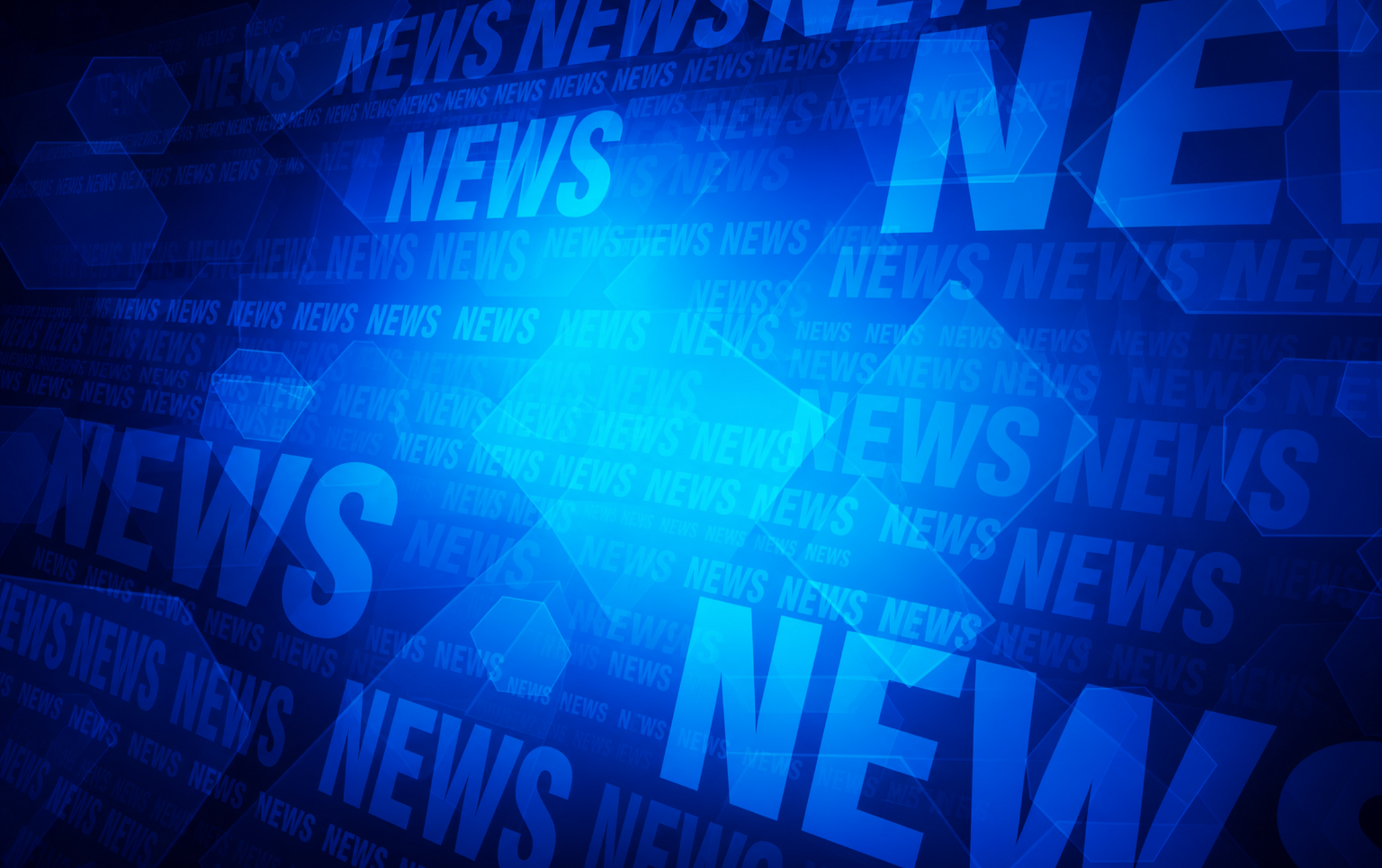 Blauer abstrakter News-Hintergrund mit Schriftzug NEWS als Symbolbild zum Bericht Glasfaser f&uuml;r Kleinblittersdorf